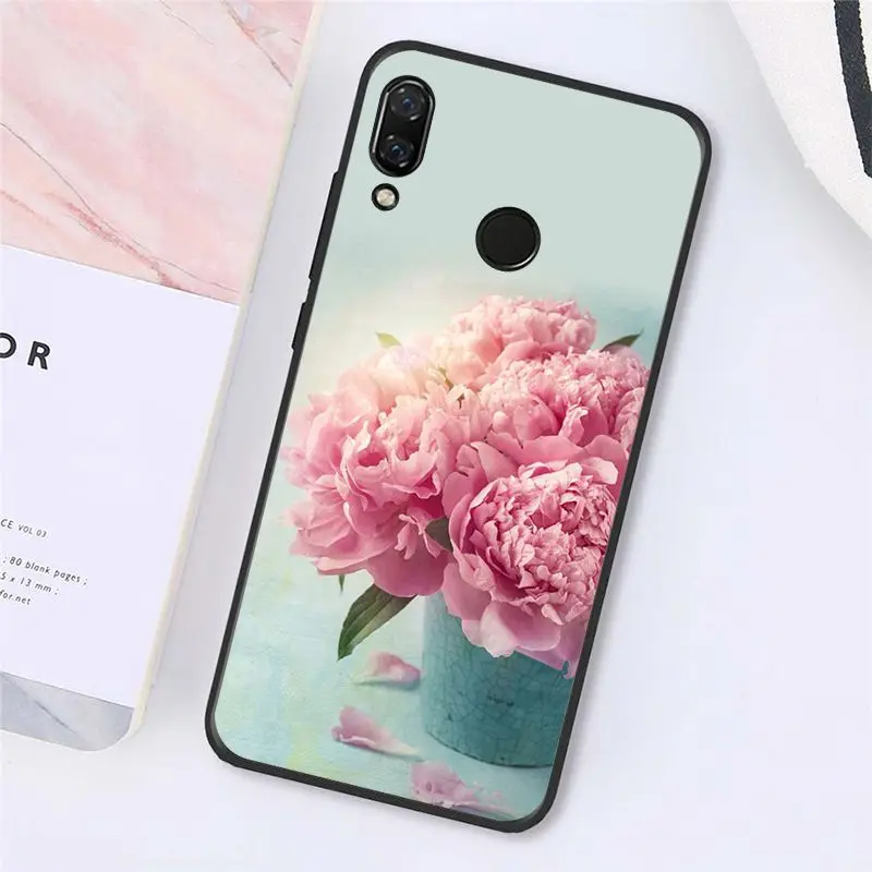 Elegant Pink Purple Peony Flower On the Vase 