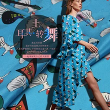 135 см широкая набивная натуральная шелковая ткань 12 мм шелковая крепдешин ткань микро-перспективная креповая ткань оптом шелковая ткань