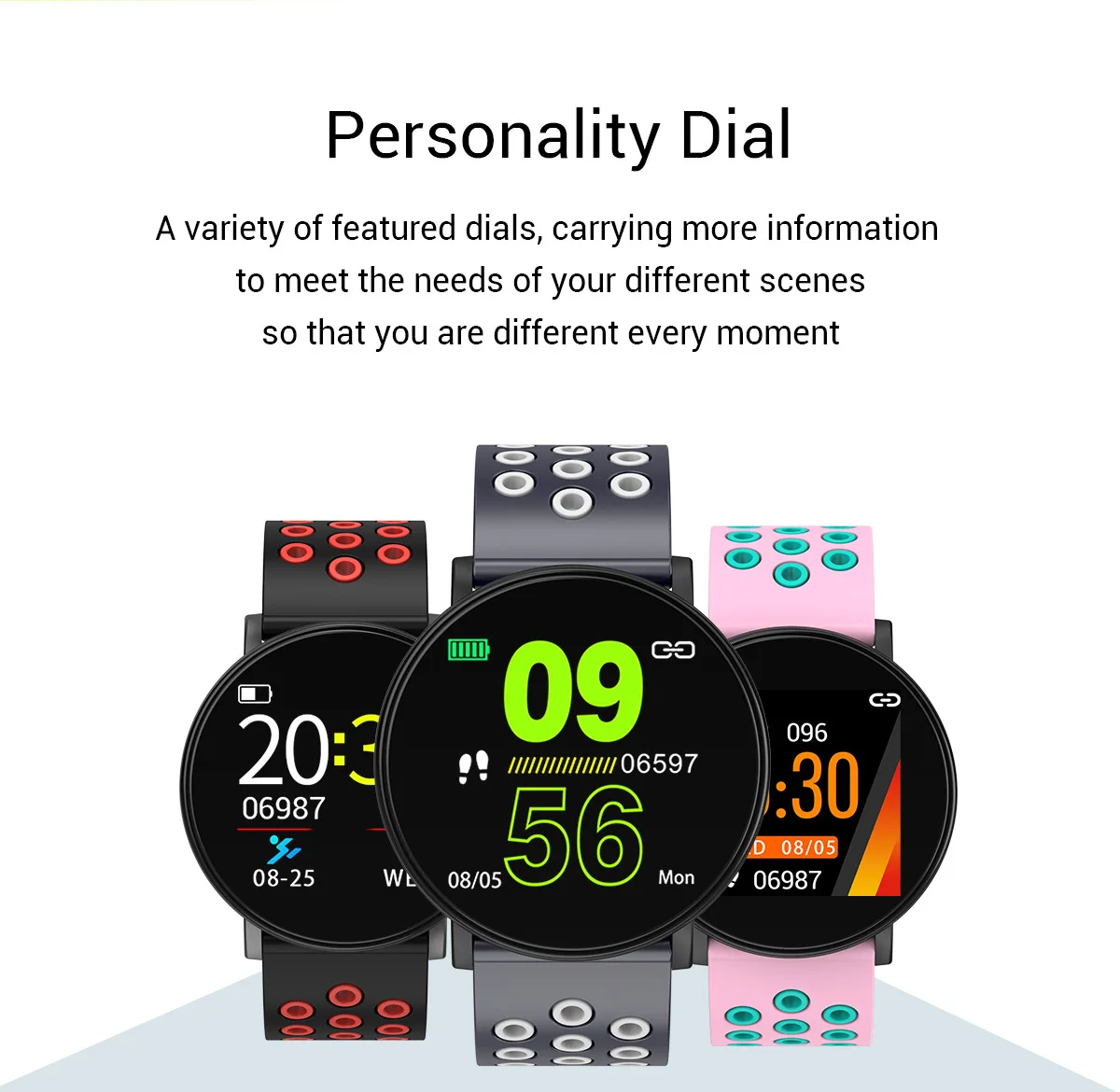Inteligente para Android Relógio de Pressão Redondo à Prova Ios para Mulheres Relógio Homens Arterial Dwaterproof Água Smartver Mulher Esporte Saúde Inteligente Pulseira w8 6 Eletrônicos