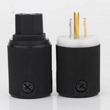 

One Pair High Quality Hubbell HBL8215C Red Copper Plated US Version Power Connector Plug