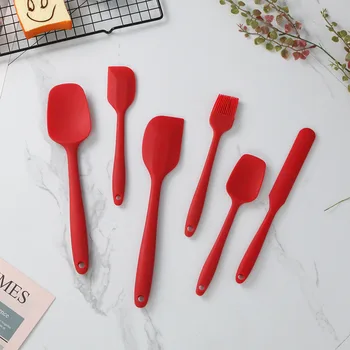 

Baking Tool Cake Cream Spatula Spatula Batter Mixing Knife 6 Piece Set Butter Silicone Scraper