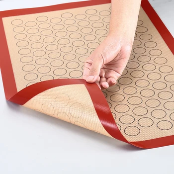 

Silicone Macaron Baking Mat - Non Stick Silicon Liner for Bake Pans & Rolling - Macaroon/Pastry/Cookie Making-Professional