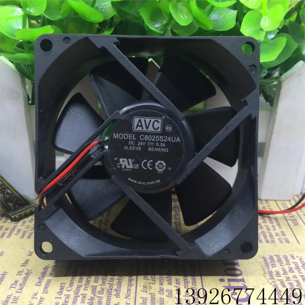 Для AVC 8025 24V 0.3A 8CM 8cm большой объем 2-проводная фотография C8025S24UA | Компьютеры и офис