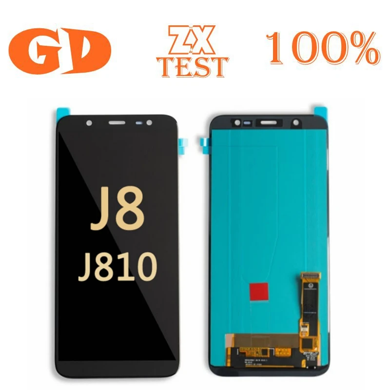 

100% Tested OLED j810 lcd For SAMSUNG GALAXY J8 LCD J810 Display Touch Screen Digitizer display for Samsung j810 lcd