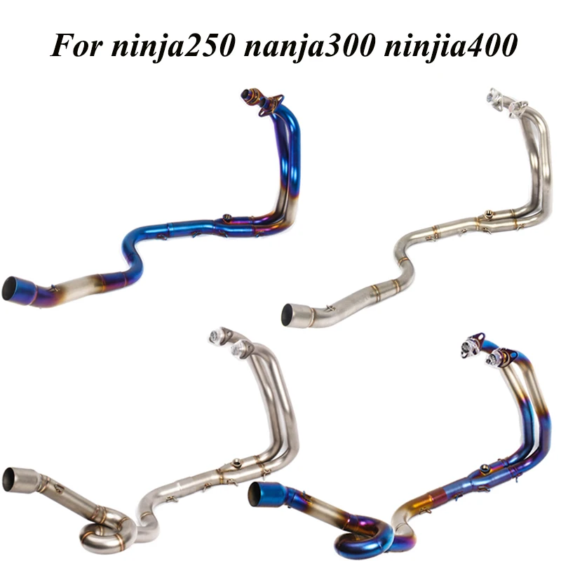 51mm Motorcycle Exhaust Front Link Pipe Slip on for Kawasaki Ninja 250/300 Z250/300 2012-2017 Escape Moto Modified Muffler Tube - Image 2
