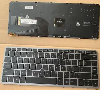 

30PC For HP 840 G2 keyboard, US layout, with backlight, silver frame, not brand new, tested working
