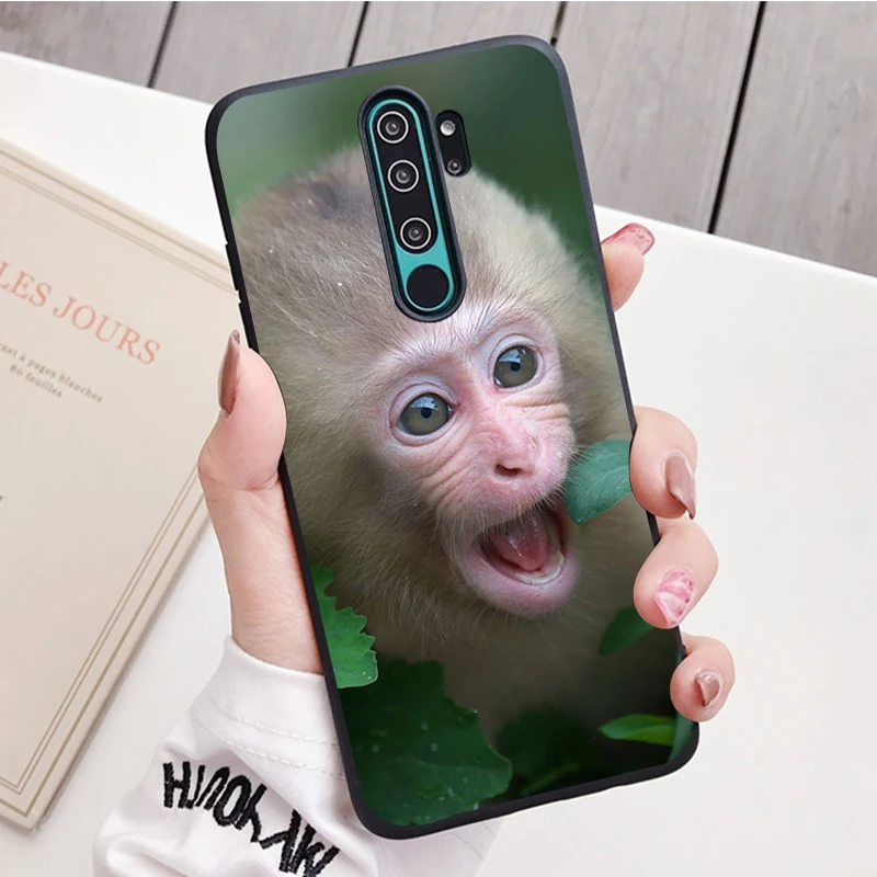 Monkey Gorilla Ape Baby black Silicone Phone Case For Redmi note 9 8 7 Pro S 8T 7A Cover xiaomi leather case cover