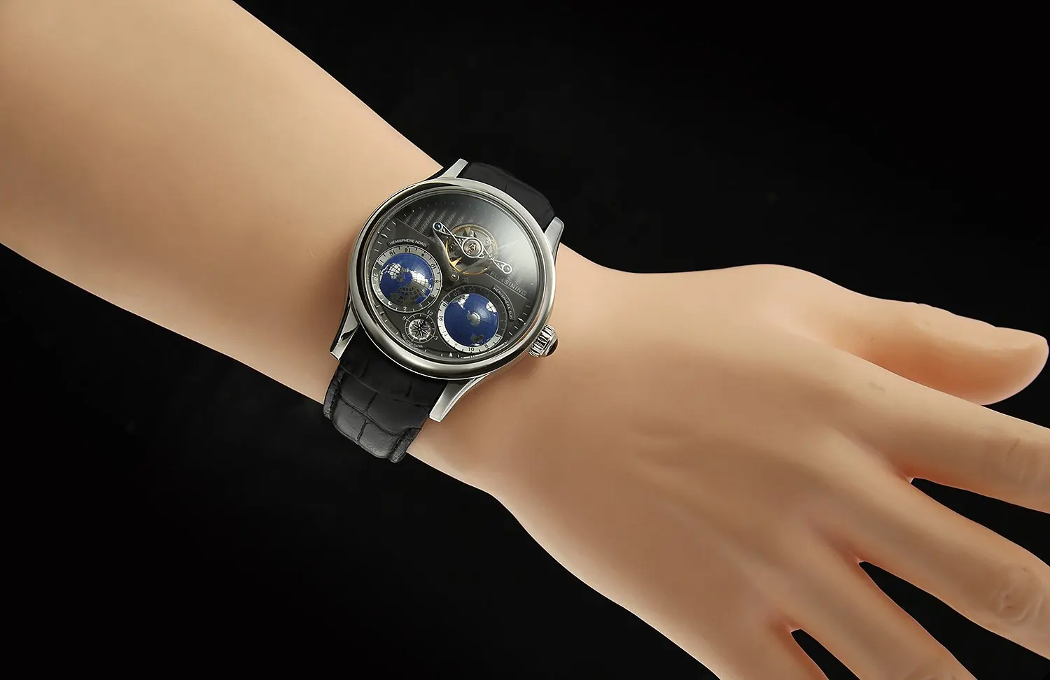 Для мужчин s часы люксовый бренд Топ FORSINING Tourbillon автоматические механические наручные часы Уникальный дизайн теллурион узор кожа