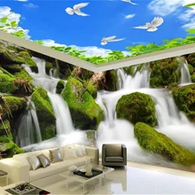 Индивидуальные украшения дома HD 3d обои водопад летающие голуби красивая гостиная спальня украшения обои