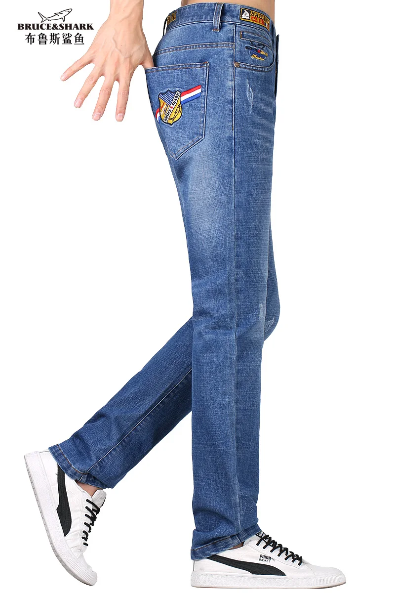 Great Value Brand Mens Jeans Fashion Casual Male Denim Embroidery Pants Skinny thick Trousers Cotton Classic Straight Jeans Wear