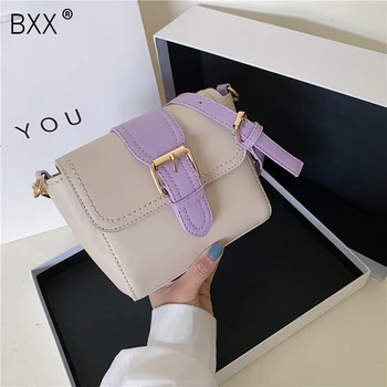 

[BXX] Mini PU Leather Crossbody Shoulder Messenger Bag For Women 2020 Spring Handbags and Purses Travel Saddle Bags HM203