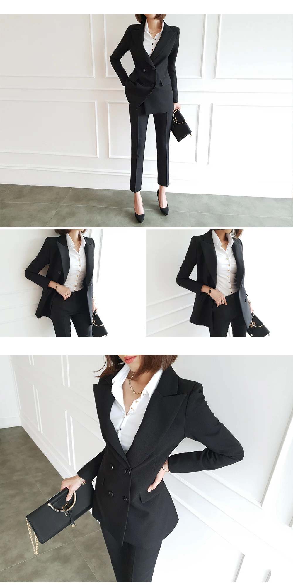Herfst Professional jurk OLpak pak vrouwelijke mode toevallige темперамент интервью комбинезон kleine pak negen broek pak зима