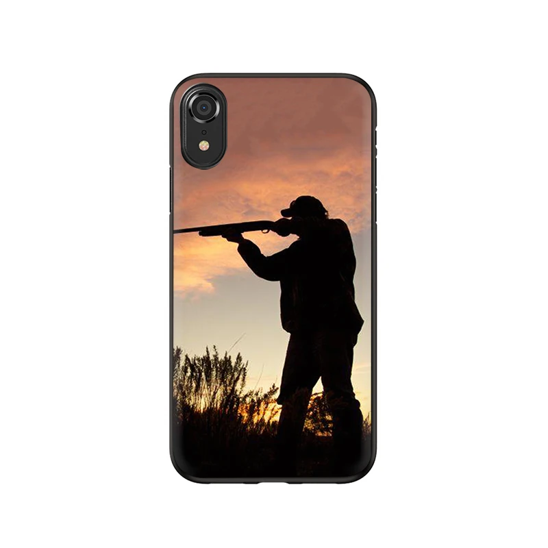 EWAU Hunter Dog hunting Silicone phone case for iphone 5 5s SE 6 6s 7 8 Plus X XR XS 11 Pro Max - Цвет: B12