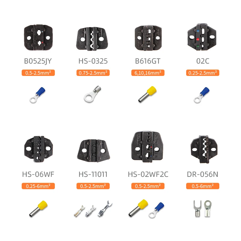 Обжимные плоскогубцы для клемм обжимные ручные инструменты подходят для всех видов изолированных и неизолированных/d-sub/px2.54 клемм