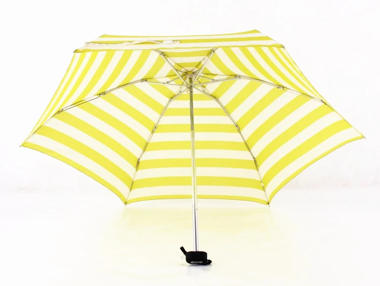 Yellow-green stripes Вес 190 г, супер-светильник, маленькие складные зонты для женщин, мини-зонт от солнца, Мужской Дорожный зонт, Женский мини Карманный Зонт от дождя - Цвет: Yellow-green stripes
