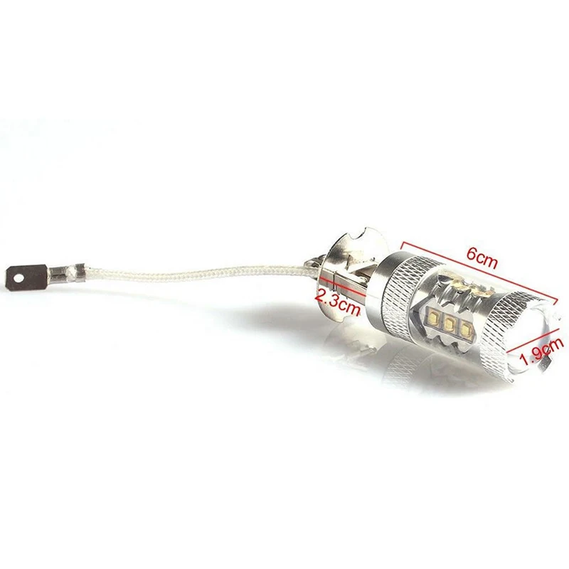 2 шт H3 80W 6500K 12 V/24 V светодиодный Сменный Набор противотуманных фар чистого белого цвета
