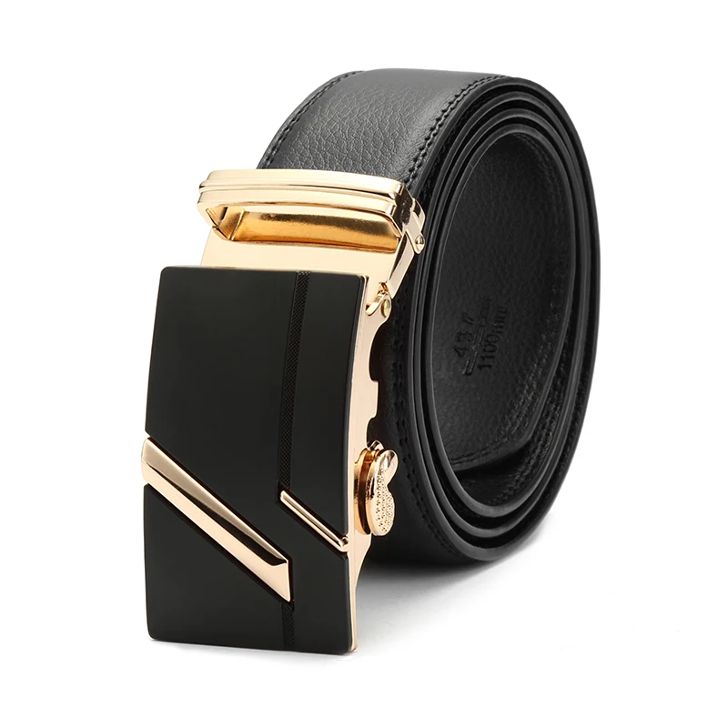 

High-quality men's brand Leather belt ,Business Mens Belts , Fashion Solid Color plus long Metal Buckle Belts Men ,