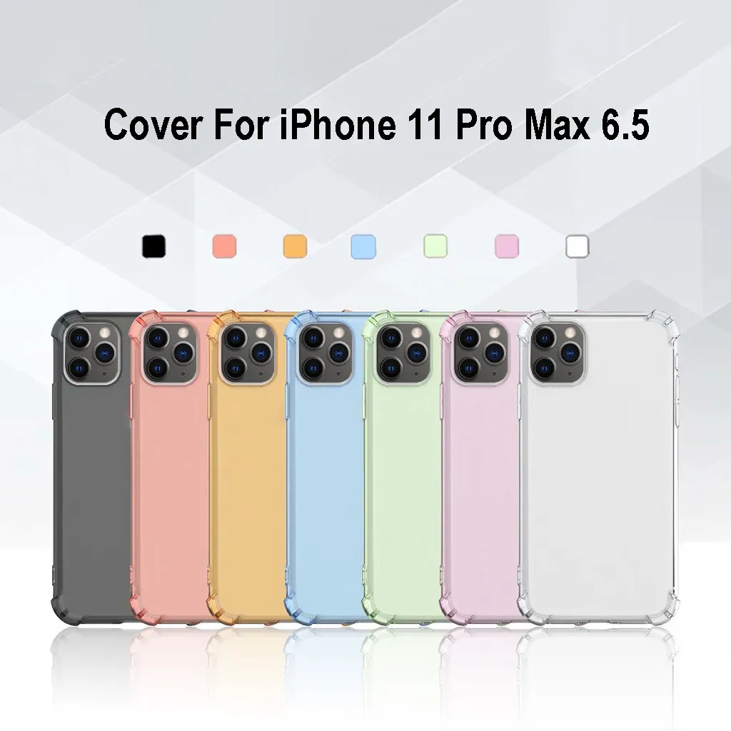 Shockproof Absorption TPU Four Corners Drop Case Cover For iPhone 11 Pro Max 6.5 inch Clear protection soft phone case |