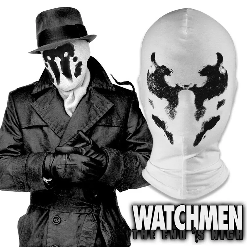 

Watchmen Rorschach Walter Kovacs Cosplay White Mask Hood Balaclava