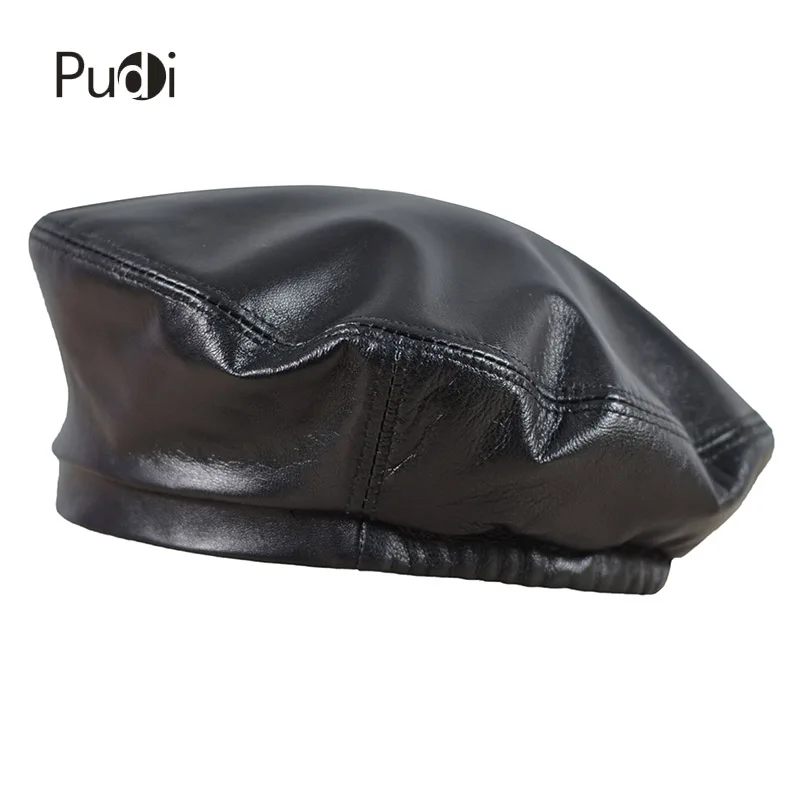 Новинка Мужская модная Кожаная Шапка Pudi HL198 весенний высококачественный берет из