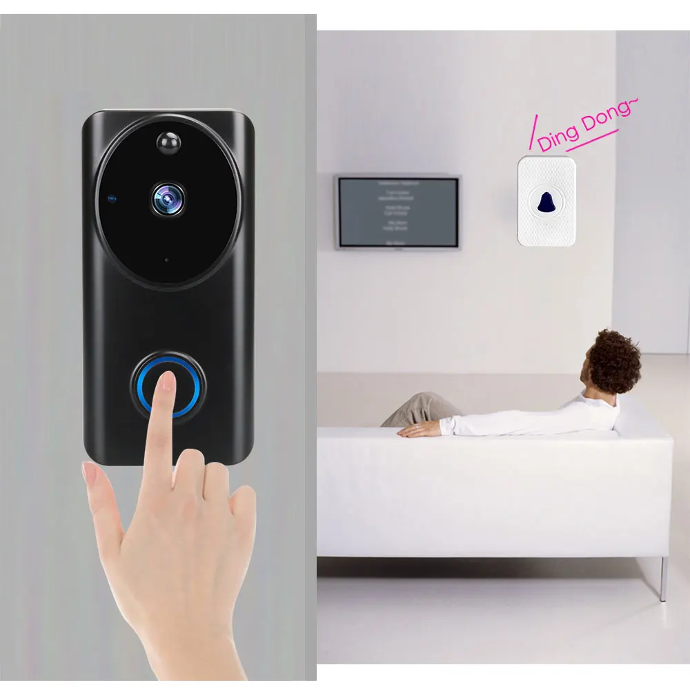 Умный видео дверной звонок Tuya 1080P WiFi видеодомофон приложение SmartLife дистанционное управление беспроводной дверной звонок камера домашний монитор безопасности