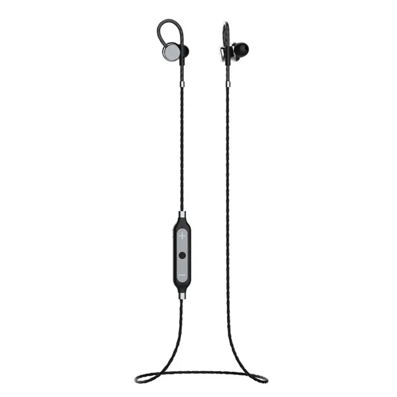 Black Bluetooth наушники, Bluetooth 5,0 Bluetooth наушники для спорта, упражнений, бега, спортзала с микрофоном - Цвет: Black