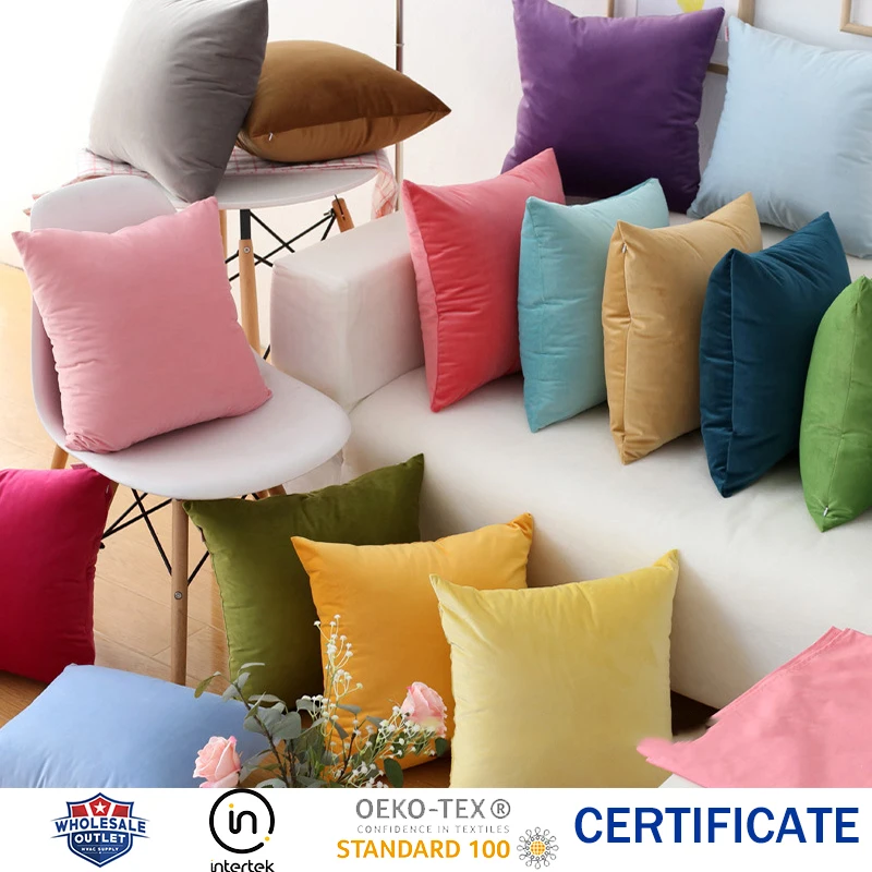 Microfine Velvet Cushion Cover Throw Pillow Covers Your Home Decoration Pillow Cases 45x45 Bed Decorative Cushions For Sofa Blue