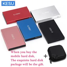 Original KESU 2.5" Metal Slim Portable External Hard Drive USB 3.0 640GB 1t 2t Storage HDD External HD Hard Disk 6 Color On Sale