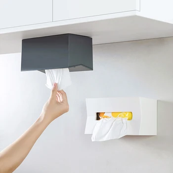 

Tissue Box Napkin Holder Cover for Paper Towels Box for Napkins Tissue Dispenser Wall Mounted Container for Home Use Wipes