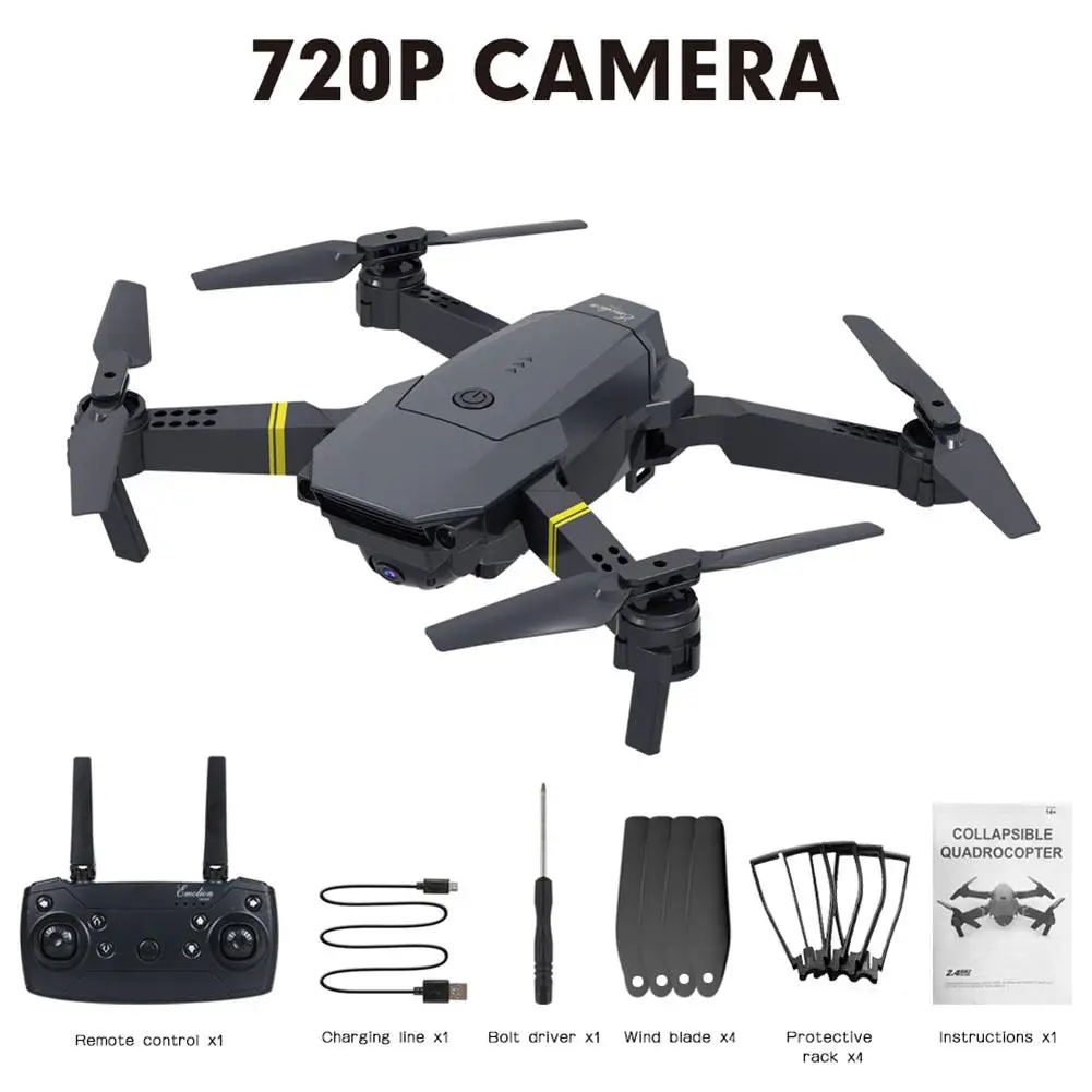 720P 4K 1080P WiFi FPV Квадрокоптер с дистанционным управлением Дрон один ключ взлет посадка высота удерживайте складной Дрон камера видео в реальном времени# Y2 - Цвет: 720P