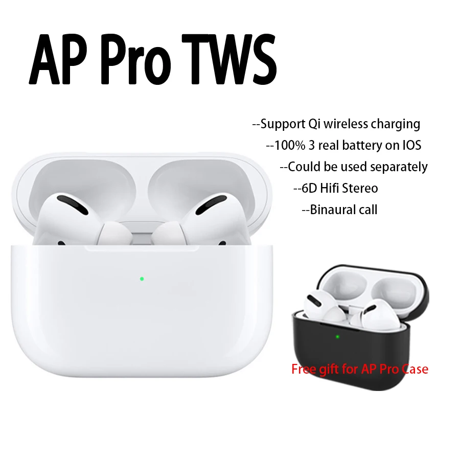 

AP Pro TWS Bluetooth Earphone Wireless Headset Air 3 Pro 1:1 Smart Sensor Earbuds Tap Touch Hifi Stereo Universal Head phone
