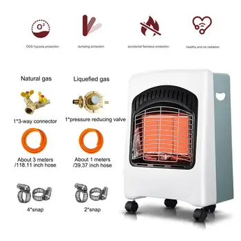 

Gas Heater Household Natural Gas Heater Indoor Liquefied Petroleum Gas Grill Stove Energy-saving Fast Heat Living Room Warmer