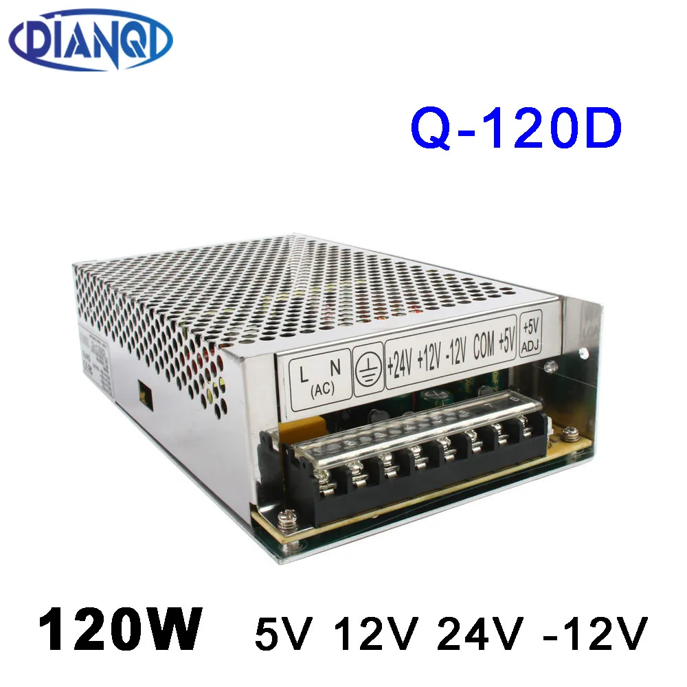 На четыре выхода блок питания 120 Вт 5 в 12 В 24 В-12 в suply Q-120D ac dc преобразователь хорошего качества