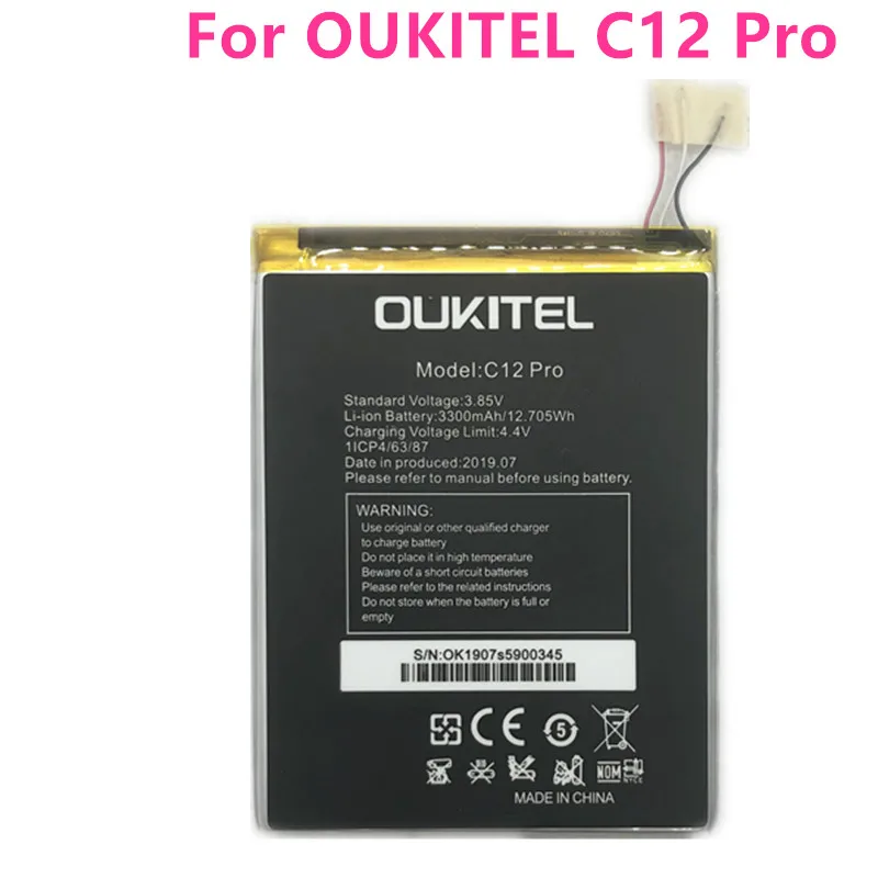 

Mobile phone battery OUKITEL C12 Pro battery 3300mAh Original battery Mobile Oukitel C12/C12 Pro phone battery
