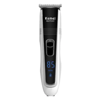 

Kemei Electric Hair Trimmer Rechargeable Men Hair Clipper LCD Display Professional Styling Tools Adjustable Hair Trimmer PG101
