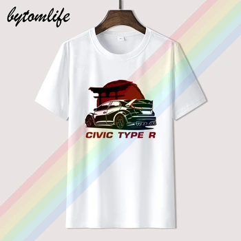 

Honda Civic Type R T Shirt Summer Print Black T Shirt Clothes Popular Shirt Cotton Tees Amazing Short Sleeve Unique Men Tops