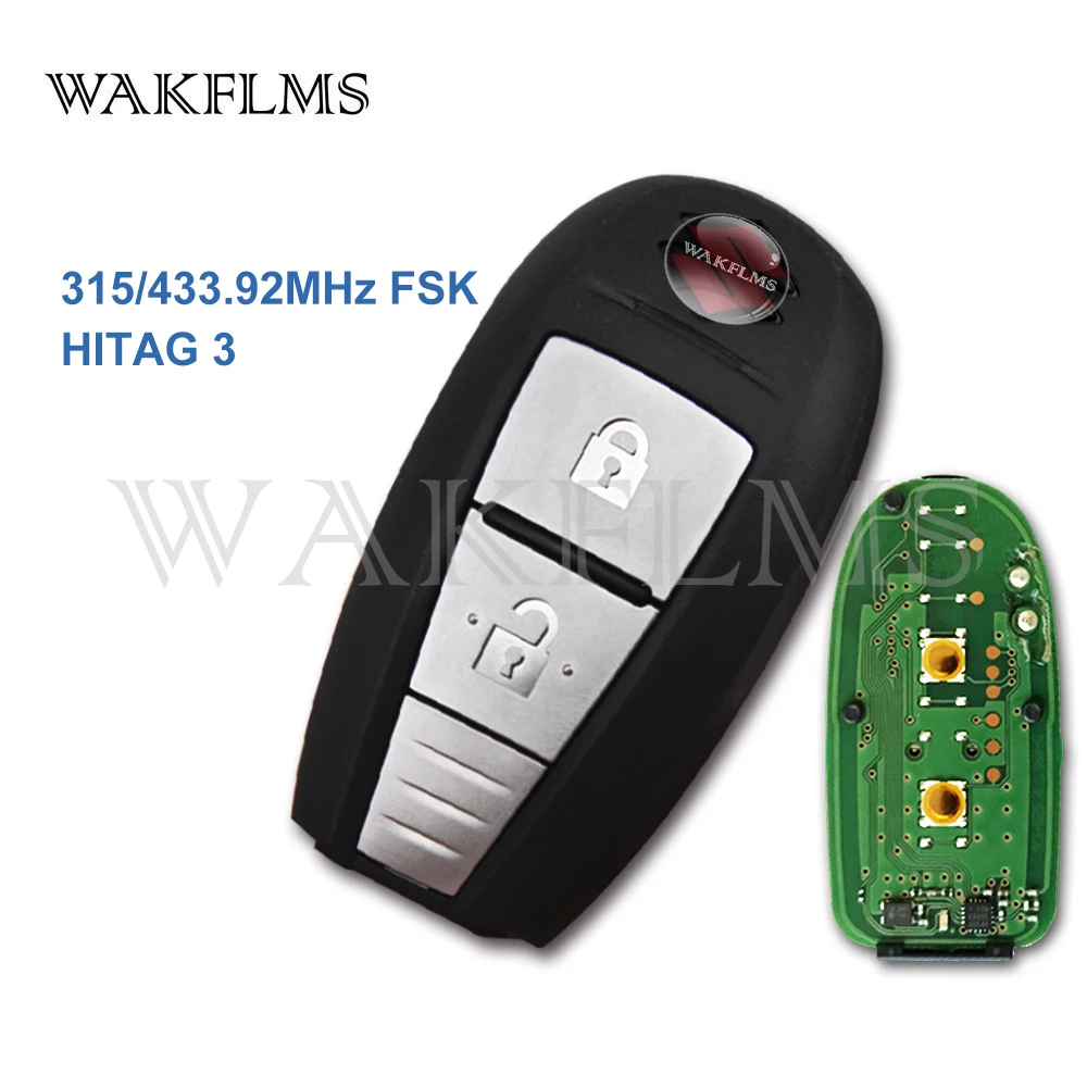 2 кнопки дистанционного смарт ключа 315 МГц 433 Fob для Suzuki SX4 Cross Vitara Swift с чипом HITAG 3 47