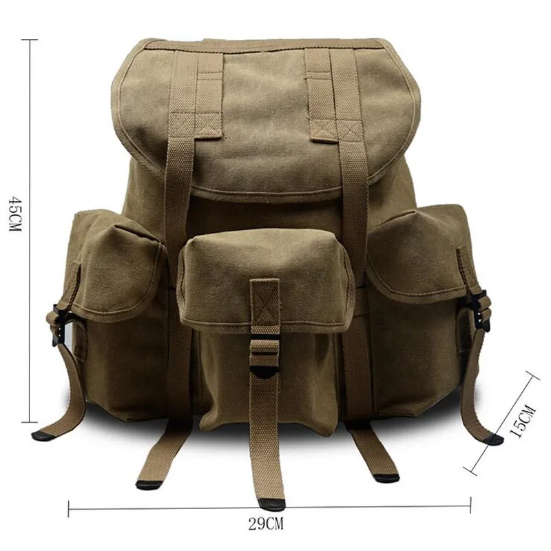 WW2 US Vietnam War M1961 M14 Alice Backpack Waterproof Canvas Thick Cotton Ribbon