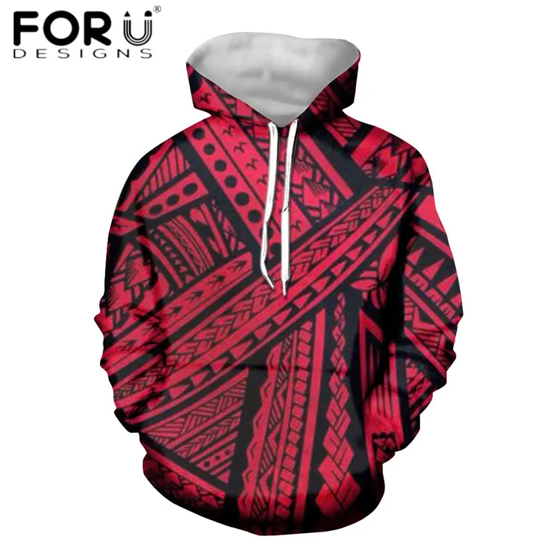 FORUDESIGNS/полинезийский традиционный этнический стиль Модные женские худи длинные весенние толстовки для девочек-подростков Повседневная Толстовка - Цвет: HL3918Z72W