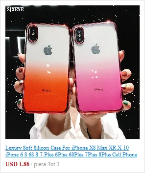Силиконовый противоударный чехол с рисунком для iPhone XS Max XR X Coque 7 8 Plus 6 S 6 S 6Plus 7Plus 8 Plus чехол Высококачественный бампер для телефона