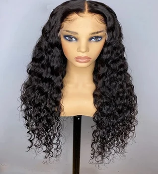 

Bouncy Curly 5*5 pu Silk Base Wig Indian Human Hair Wigs with Baby Hair U Part Natural Wave With Natural Hairline For Black Wome