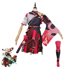 Game Genshin Impact Kazuha Cosplay Costume Kazuha Game Genshin Impact Kazuha Costume Wig Shoes In Stock