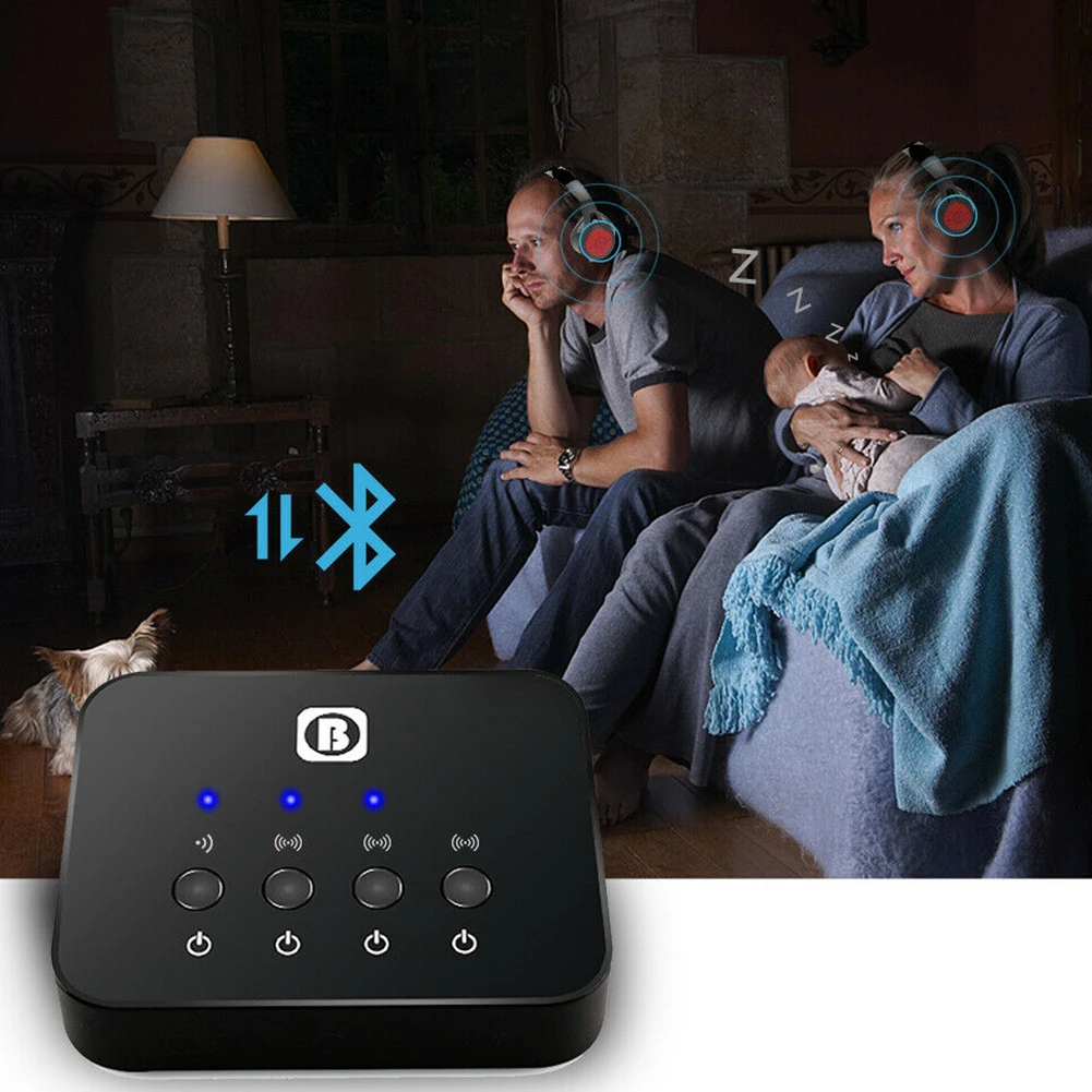 Сплиттер стерео прочный музыкальный адаптер Bluetooth 4,0 портативный аудио передатчик беспроводной приемник большой диапазон ТВ ПК многоточечный