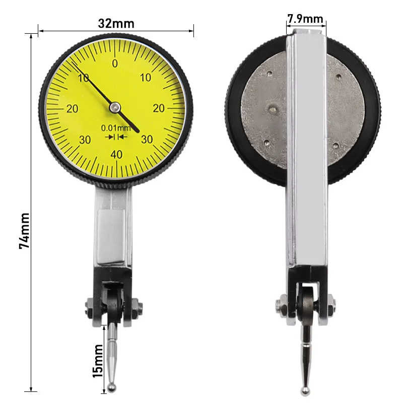 DANIU 40112302 Dial Test Indicator Precision Metric with Dovetail rails 
