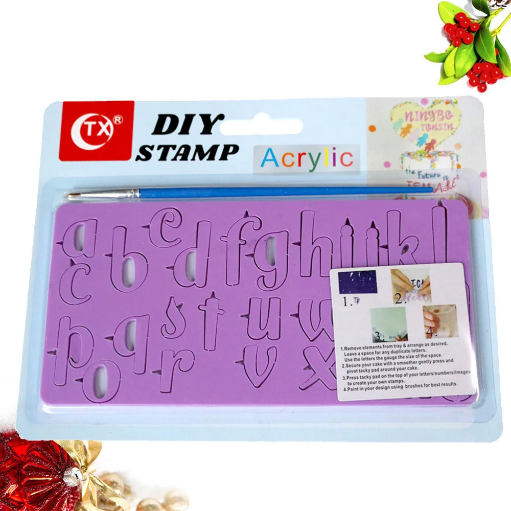 1 Sheet of Embossed Mold DIY Cartoon Acrylic Number Cake Molds Cookie Chocolate Mould Baking Biscuit Cutter | Дом и сад