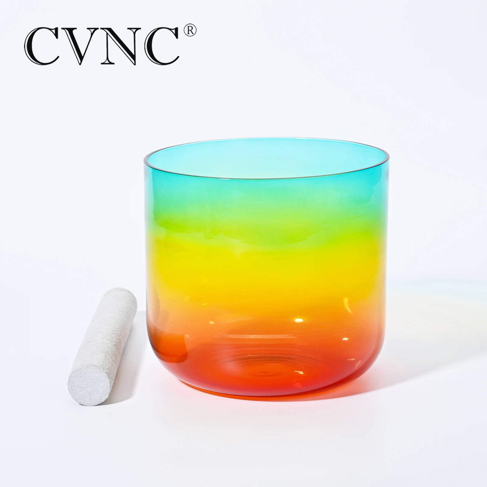 CVNC 6" Clear Rainbow Note G Throat Chakra Quartz Crystal Singing Bowl