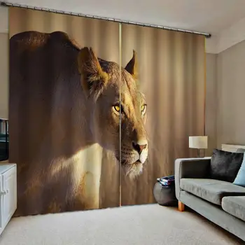 

Customized finished curtain simple modern personality art animal curtains Thickened blackout curtains