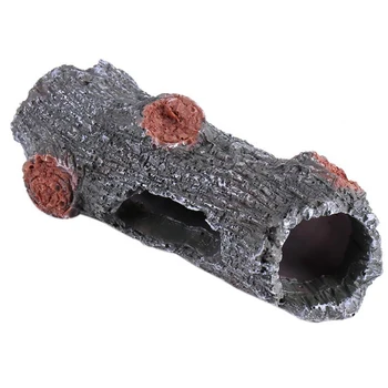 

Exquisite Polyresin Tree Log Hiding Cave Landscaping Home Simulation Aquarium Decorations DIY Underwater Fish Tank Ornament