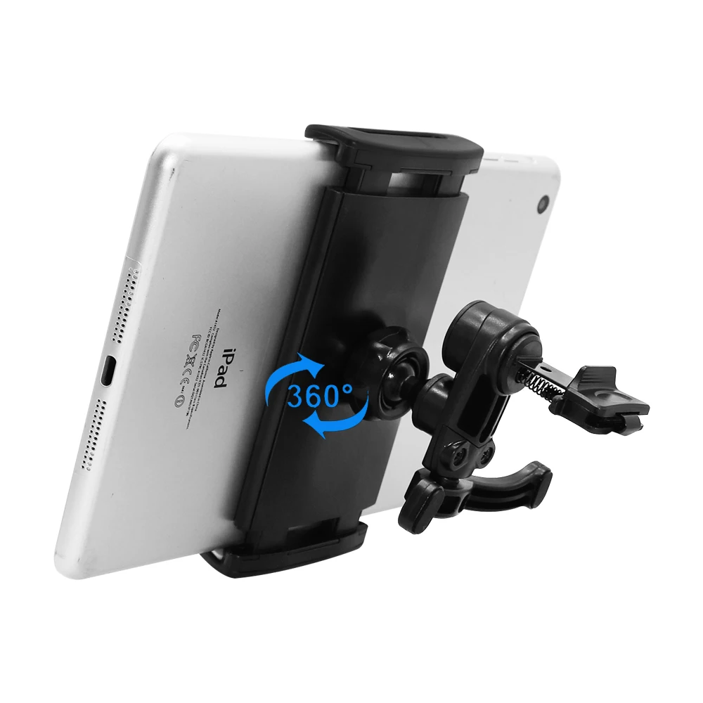 360 Degree Rotating Car Air Vent Mount Holder Stand For Ipad 1 2 3 4 mini 4-11 Inch Samsung Huawei Tablet Phone Gps Etc Tablet Holder Tablet Stand Mobile Phone Holder