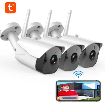 

Tuya Home Security Camera System 1080P IP Camera Wifi Two Way Audio Motion Detection Alarm Night Vision CCTV Surveillance Kit
